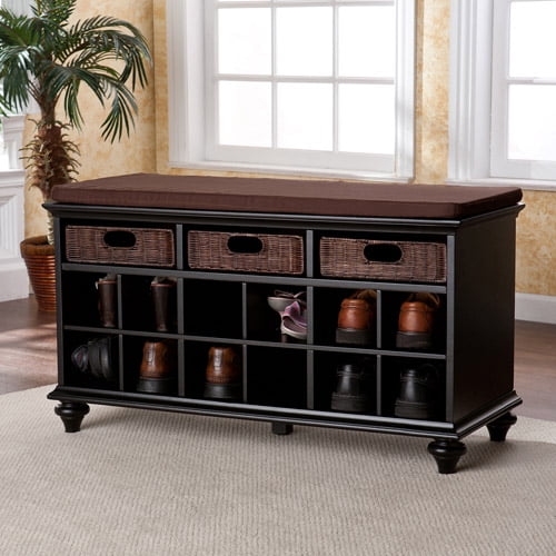 Carrabelle Entryway Shoe Storage Bench Multiple Finishes Com Carrabelle Entryway Shoe Storage Bench, Entrance Shoe Storage Bench