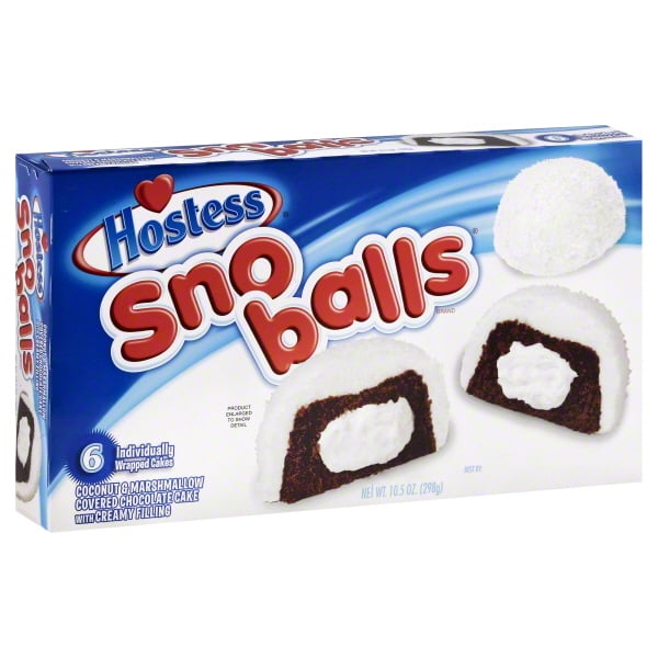 Hostess Snoball Snack Cake, 6 ct