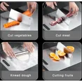 thumbnail image 5 of Titanium Cutting Board, Stainless Steel Cutting Board, Double Sided Titanium Meat Cutting Board, Fruit Cutting Board, 5 of 5
