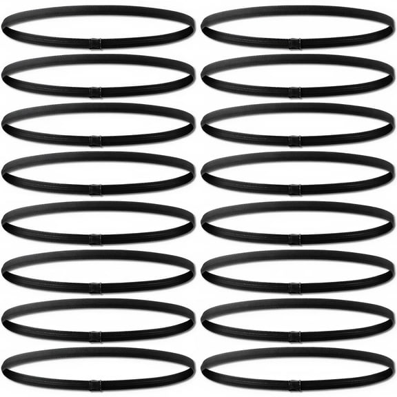 16 Pcs Elastic Non Slip Sports Headbands, Sweat Resistant Workout Hair Bands for All Sports