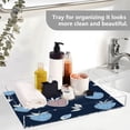 thumbnail image 5 of WOBOGO Acrylic Serving Trays 15.7x11.8 Inch Spill Proof Clear Decorative Organizer with Handle Blue Strawberry Pattern, 5 of 7