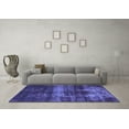 thumbnail image 3 of Ahgly Company Machine Washable Indoor Square Abstract Blue Modern Area Rugs, 7' Square, 3 of 4