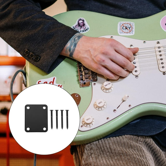 unbranded 1Jgo De Para Mástil De Bajo Y Guitarra Eléctrica Metal Negro