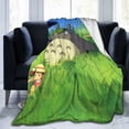 thumbnail image 3 of Totoro Cartoon Printing Throw Blanket, All Seasons Flannel Fleece Blanket, Soft & Warm Plush Blankets for Couch Sofa Bed Camping Travel, 40"x30", 3 of 9