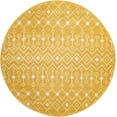 thumbnail image 4 of Unique Loom Tribal Trellis Collection Area Rug - Alaoui (6' Round Yellow/Ivory), 4 of 11
