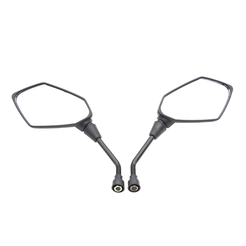 2Pcs 10mm Chrome Universal Motorcycle Scooter Rearview Rear View Side Mirrors 