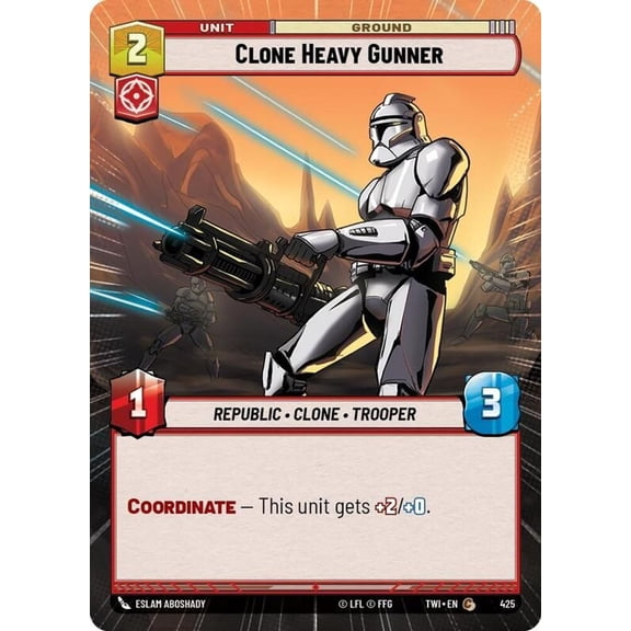 Collectible Near Mint Star Wars Unlimited Twilight of the Republic Clone Heavy Gunner #425 Trading Card