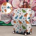 thumbnail image 4 of White Cartoon Dinosaurs Mushrooms Pattern Luggage Cover Fashion Suitcase Cover Baggage Covers Fit 25-28 Inch Luggage (Go Travel), 4 of 5