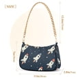 thumbnail image 3 of FORMRS Womens Shoulder Bag with Chain Strap Clutch Purse Cute Tote Handbag, Rocket Pattern, 3 of 7