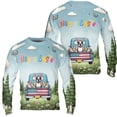 thumbnail image 3 of Happy Easter Boston Terrier American Flag Truck Bunny Ears All Over Print 3D Sweatshirt Unisex Merch Gentleman Dog Lover Gifts - 03001, 3 of 6