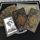 thumbnail image 1 of Baraja de cartas de tarot de PVC resistente al desgaste a prueba de agua para amigo aficionado (negro), 1 of 5