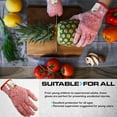 thumbnail image 4 of CHOK Ultra Durable Series Cut Resistant Gloves - Cutting Gloves for Chefs  BBQ and Cooking - Level 5 Protection; Food Grade Safe Cut Proof Gloves - Grey  Medium Size [2-Pack], 4 of 5