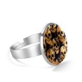 thumbnail image 2 of PhooArto Golden Skull Head Silhouette Stainless Steel Rings for Women, Open Adjustable Ring Promise Ring Jewelry Gifts, 2 of 5