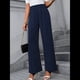 thumbnail image 4 of Pantalones de Trabajo Elásticos de Pierna para Mujer, Pantalones de Vestir, Pantalones Casuales de Negocios de Cintura Alta, Pantalones de Vestir Azul Oscuro L, 4 of 9