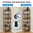 thumbnail image 5 of YRTSH 6 Tier Wire Shelving Unit with Wheels, Sturdy Metal Shelves Adjustable Storage Shelves for Pantry and Kitchen 11.4"W x 17.3"D x 65"H Black, 5 of 10