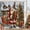 Gray, variant on Christmas Santa Claus Shower Curtain Winter Snowy Cabin Holiday Bathroom Xmas Tree Gifts Scenery New Year Bath Curtain, Polyester Fabric, Water-resistant, Includes 12 Hooks, Fits 70x70 inch Bathtub