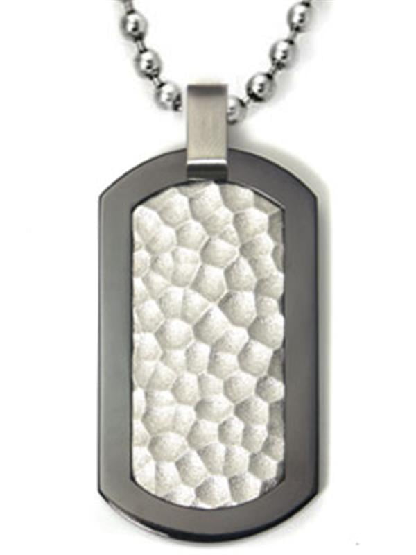 Titanium Kay Black Titanium Hammered High Polish Finish Military Style ...