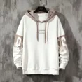 thumbnail image 3 of Sudadera con capucha negra con estampado para hombre, ropa masculina, sudadera con capucha y empalme gráfico, oferta de bienvenida, alta calidad, moda Harajuku Overfit, 3 of 5