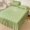 Green, variant on Cotton valance bed cover - elegant bed skirt with 45cm drop height - soft & breathable mattress cover