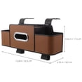 thumbnail image 2 of FONWILYO Back Seat Storage Organizer Car Back Seat Organizer Brown PU Space Maximization For Car Owners 1Pcs, 2 of 6