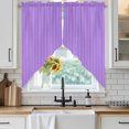 thumbnail image 3 of Swag Valance Curtains for Windows, Purple Striped Light Filtering Kitchen Curtains with Rod Pocket, Geometric Pink Vertical Solid Rainbow Window Treatment Valances for Living Room, 36x36 - 2 PCS, 3 of 9