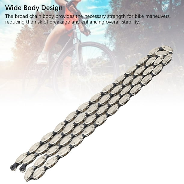 1SPEED（mancha） Single Speed Bike Chain, Manganese Steel Bike Chain Retro