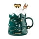 thumbnail image 1 of Juego de tazas navideñas con tapa y cuchara, taza de cerámica de 500 ml para vino caliente, café, cacao, regalo de Navidad, 1 of 10