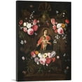 thumbnail image 1 of ARTCANVAS The Virgin And Child In a Cartouche With a Garland Of Flowers Canvas Art Print by Jan Van Kessel Elder - Size: 12" x 8" (0.75" Deep), 1 of 9