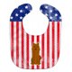 thumbnail image 1 of Babero de bebé Treasures Patriotic USA, perro de oso de Carelia, grande Caroline's Treasures BB3017BIB, 1 of 1