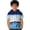 Dark Blue, variant on Kids Ice Cream Drip Print Short Sleeve Hoodie Size 4-12Y Lightweight Pullover With Pocket Summer Top