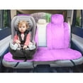 thumbnail image 2 of FH Group Doe16 Fluffy Faux Rabbit Fur Rear Car Seat Cushion, for Most Cars, Trucks, SUVs or Vans - Purple, 2 of 7