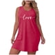 thumbnail image 1 of Camisa de Manga Corta Vestido para las Mujeres Suspender Suelto Vestido de Noche sin Mangas, Cómodo Vestido para Dormir en Casa, 1 of 5