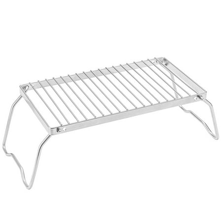 Hemoton Barbecue Head Stainless Steel Grate Rack Portable Grill Rack Folding Barbecue Rack