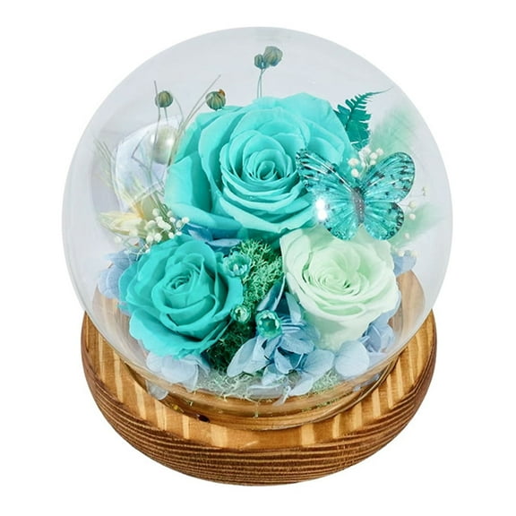 MixMart Birthday Gifts for Women Preserved Real Rose Flowers in Glass Dome, Forever Eternal Rose Gift for her Mom Wife Girlfriend on Christmas Birthday Anniversary