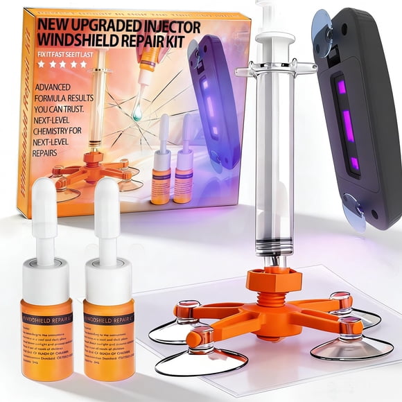 Kit de reparación de parabrisas BLUTOKS con luz de curado con ventosa