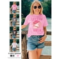 thumbnail image 5 of QAFOPEH Women Let's Go Girls Crew Neck Short Sleeve Bachelorette Party Tee Top, 5 of 7