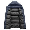 thumbnail image 4 of Zimjoy Mens Puffer Vest Thick Adjustable Hooded Windproof Winter Vest Warm Big and Tall Puffer Coat Men Casual Light Zip Up Outdoor Vests with Pockets, Dark Gray S, 4 of 7