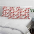 thumbnail image 4 of Spring Flowers Pillow Covers 24"x36", Farmhouse Chinese Pink White Floral Soft Brushed Microfiber Breathable Throw Pillow Covers, Decorative Pillowcase with Zipper for Couch Sofa Bedroom Living Room, 4 of 9