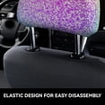 thumbnail image 4 of Kdxio Colorful Glitters Pattern Print 2 Piece Car Head Rest Covers Set Auto Front/Rear Seats Headrest Cover Universal Fit Most Cars,Sedan, SUV, 4 of 9