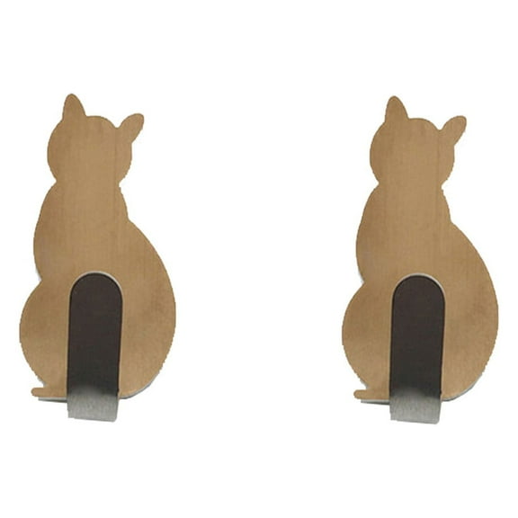 Hovmgk Cute Pet Shaped Hook, No Punching Adhesive Wall Hook, Metal Hook for Home & Bathroom Organization, Supports Up to 2lb, Available in Gold, Black & Beautiful Colors