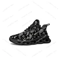 thumbnail image 1 of Zapatillas deportivas planas con estampado de cachemira para hombre y mujer, deportivas de alta calidad, con cordones, de malla, hechas a medida, color negro, 1 of 6