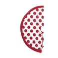 thumbnail image 2 of Red Ruby Polka Dot 100% Cotton Christmas Tree Skirt 54", 2 of 4