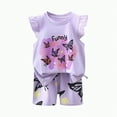 thumbnail image 4 of TOWED22 Little Girls Summer Short Sets Kids Ruffle Sleeveless Tank Tops and Shorts Clothes Toddler Girls 2Pcs Outfits 2-7T(Blazer,5-6 Y), 4 of 4