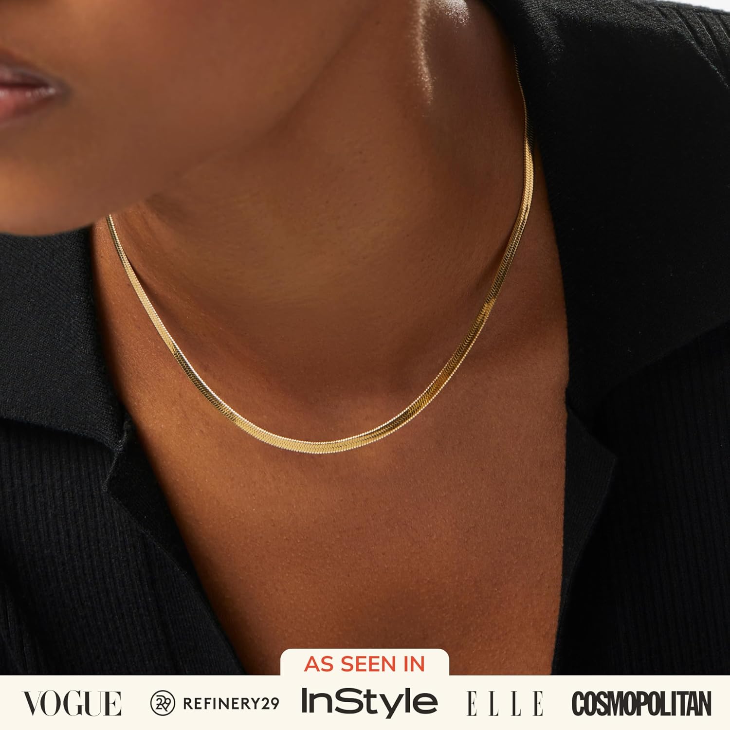 Leander Gold Chain Necklaces for Women - 14K Gold Plated, Hypoallergenic Jewelry - Dainty, Layering & Trendy Necklace Styles with Herringbone & Paperclip Designs Jewelry Assorted Styles