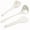 White, variant on ABCISI Rice Paddle Spoon Set, Nonstick PPS Rice Scooper, Soup Ladle and Porridge Spoon for Rice, Soup, Potatoes and Everyday Cooking, Black, 3 Pcs