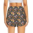thumbnail image 4 of Goofa Colorful Flowers with Butterfly Printed Women 2 in 1 Running Shorts,Quick Dry Athletic Workout Shorts,High Waisted Athletic Shorts with Liner Pockets-Medium, 4 of 9