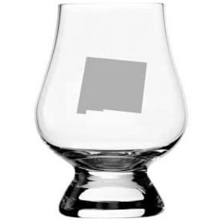 

New Mexico States Etched 2.5oz Glencairn Miniature Wee Whisky Glass