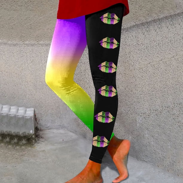MKLEKYY Leggings push up para mujer, mallas estampadas para mujer, leggings deportivos de control de yoga para mujer, leggings de cintura alta 2604