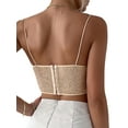 thumbnail image 4 of xiaxaixu Women´s Summer Mini Sling Vest Sleeveless Backless Low Cut Mesh Sequins Crop Tops, 4 of 7