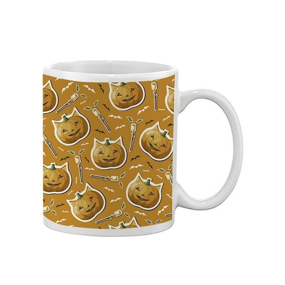 Kitty Pumpkins Pattern Mug - Image by Shutterstock,